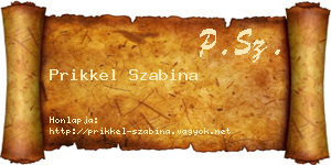 Prikkel Szabina névjegykártya